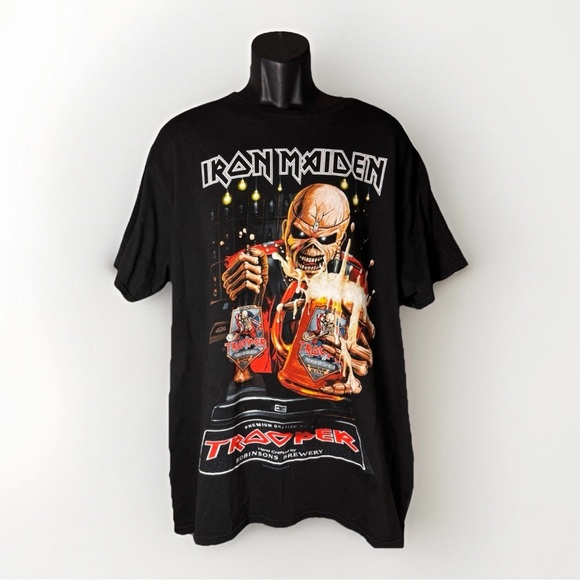 Iron Maiden TROOPER Robinsons Brewery Eddie 2017 Black Men’s T-Shirt Size XL - Picture 1 of 8